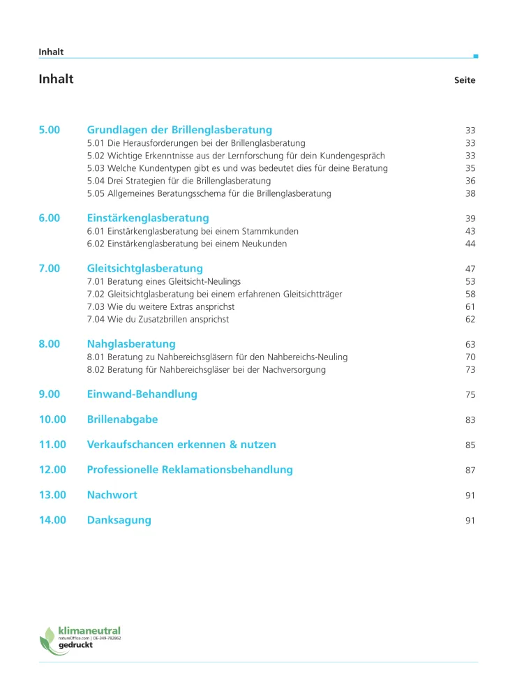Inhaltsverzeichnis2 Verkaufstraining