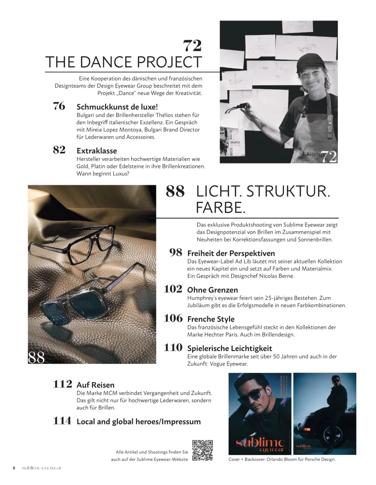 Sublime Eyewear Inhalt