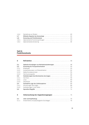 Inhaltsverzeichnis2 Optometrisches Screening