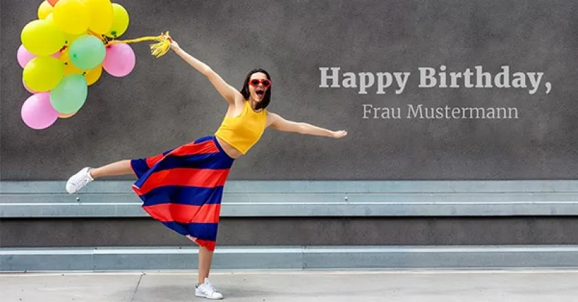 Grußkarte Individuell Happy Birthday