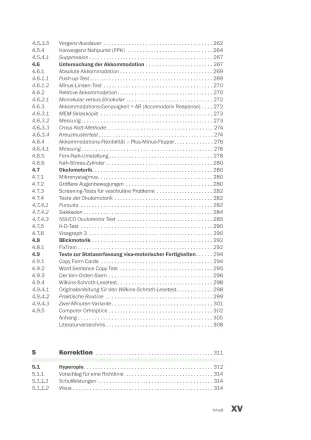 Tests und Management Kinderoptometrie_Inhaltsverzeichnis7