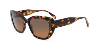 braune Acetatsonnenbrille für Damen