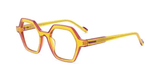 Acetatbrille gelb mit lila
