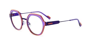 Acetatbrille mit Metall, lila, orange