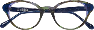 Acetatbrille in lila/blau/grün