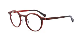 Holz-Titanbrille rot