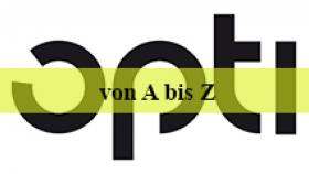 Das Opti-Logo mit dem Hinweis von A bis Z