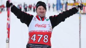 Athlet der Special Olympics Welt-Winterspiele