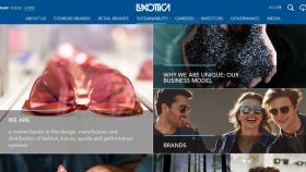 Screenshot der Luxottica-Website