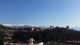 Ausblick auf die Alhambra von dem Aussichtspunkt San Nicolas